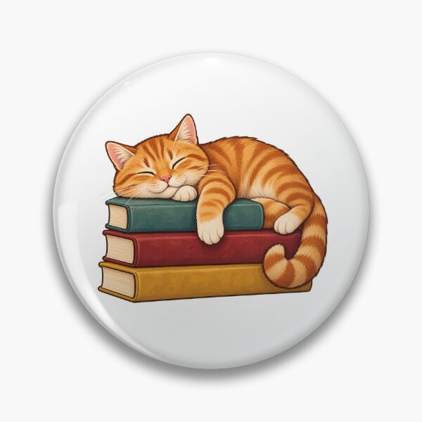 Item preview, Sleepy Ginger Cat on a Stack of Books designed and sold by SAS-Designer.