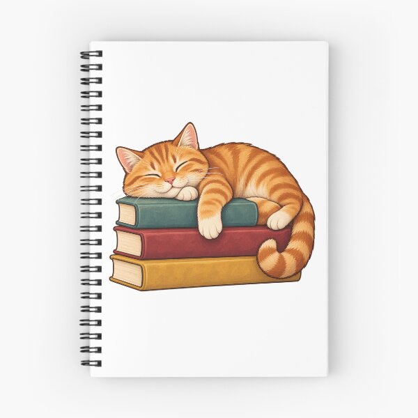 Item preview, Sleepy Ginger Cat on a Stack of Books designed and sold by SAS-Designer.