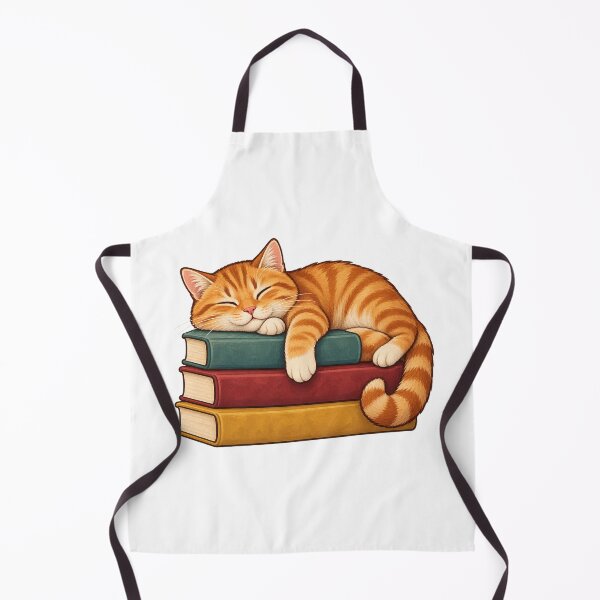 Item preview, Sleepy Ginger Cat on a Stack of Books designed and sold by SAS-Designer.