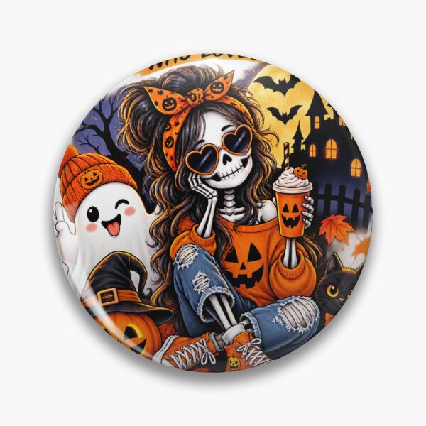 Item preview, ust A Girl Who Loves Halloween Skeleton Clipart designed and sold by issacnova.