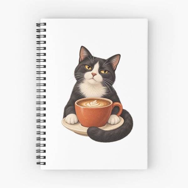Item preview, Tuxedo Cat Supervising a Cup of Coffee designed and sold by SAS-Designer.