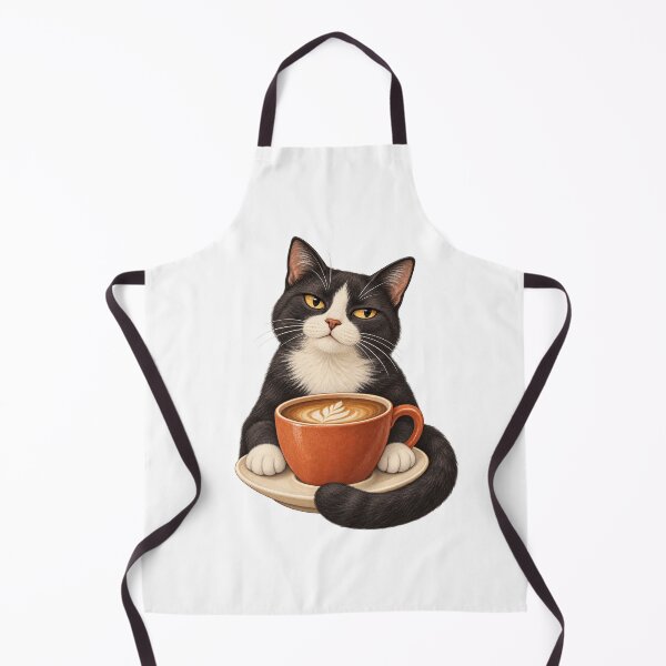 Item preview, Tuxedo Cat Supervising a Cup of Coffee designed and sold by SAS-Designer.