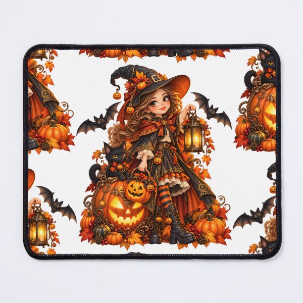 Item preview, Autumn Witch Lantern – Pumpkin Magic & Gothic Cat designed and sold by Clothes With Smiling Animals Walt Gral.