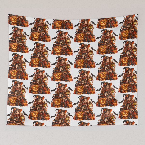 Item preview, Autumn Witch Lantern – Pumpkin Magic & Gothic Cat designed and sold by Clothes With Smiling Animals Walt Gral.