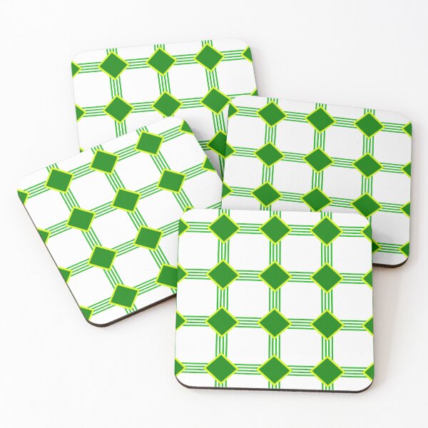 Item preview, Emerald Network: Geometric Pattern of Rhombuses and Green Grid designed and sold by p-Phictures4.
