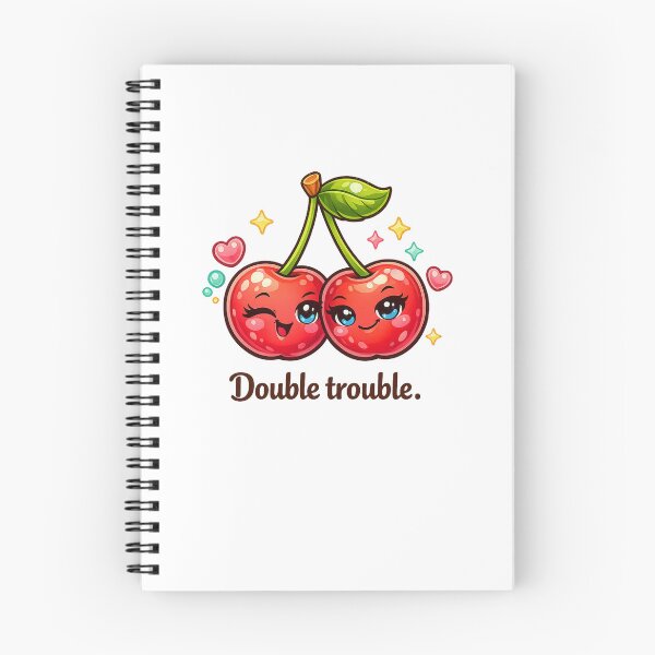 Item preview, Double Trouble Cherries Pastel Kawaii Playful Fruit Duo Art designed and sold by Sommium .