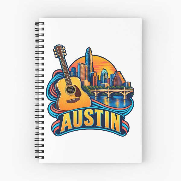 Item preview, Austin Texas Acoustic Guitar and Sunset Skyline designed and sold by SAS-Designer.
