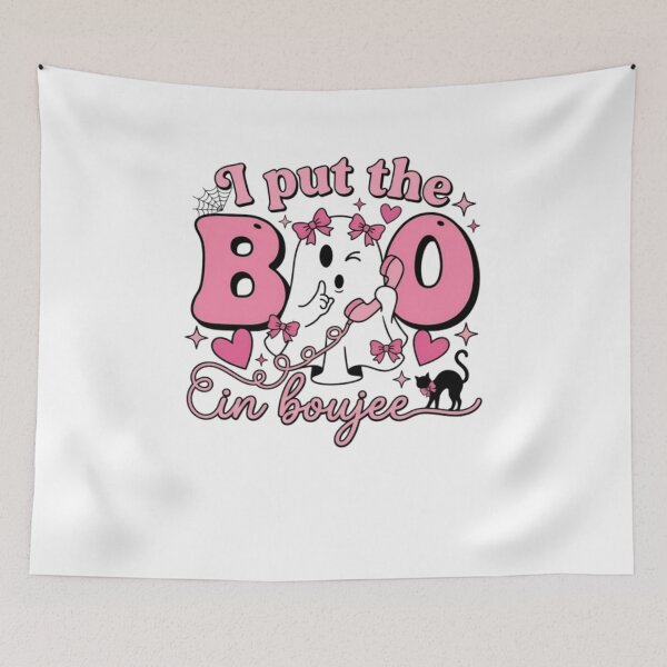 Item preview, I Put The Boo In Boujee Pink Halloween Ghost designed and sold by AARABwino.