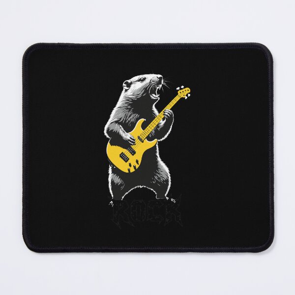 Item preview, Groundhog Rocker Bass Player Stencil Art designed and sold by Jailynoppefhj.