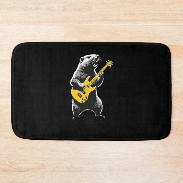 Item preview, Groundhog Rocker Bass Player Stencil Art designed and sold by Jailynoppefhj.