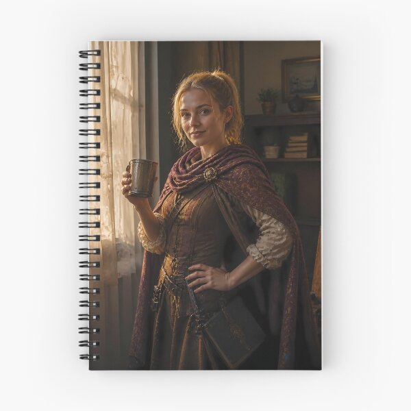 Item preview, Cinematic Fantasy Maid in Medieval Tavern Watercolor Portrait designed and sold by Holub Art Studio & design.