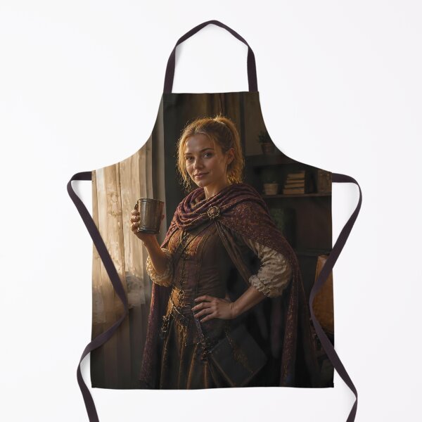 Item preview, Cinematic Fantasy Maid in Medieval Tavern Watercolor Portrait designed and sold by Holub Art Studio & design.