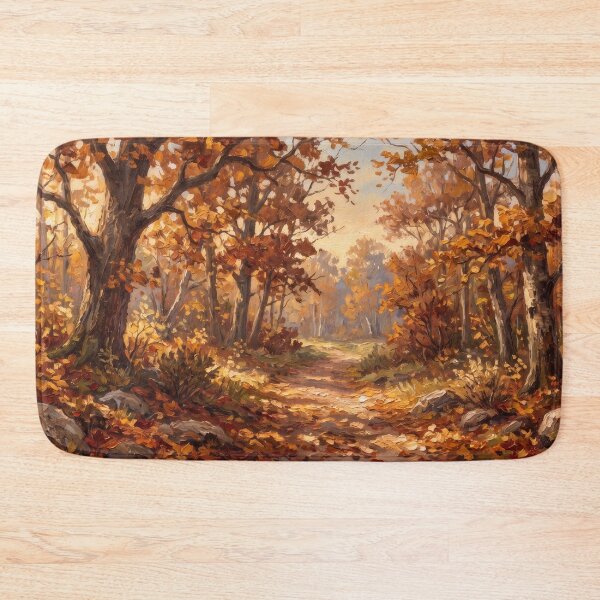 Item preview, Autumn Forest Trail, Golden Woodland Path designed and sold by RedPeaStudio.