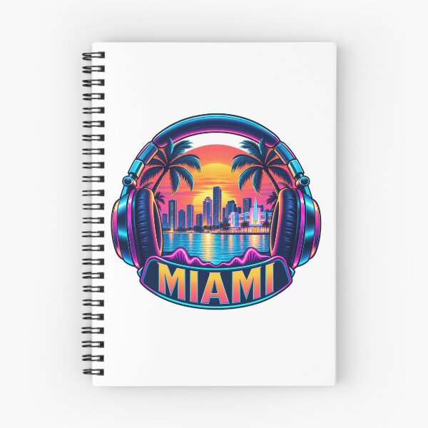 Item preview, Miami DJ Headphones and Tropical Neon Skyline designed and sold by SAS-Designer.