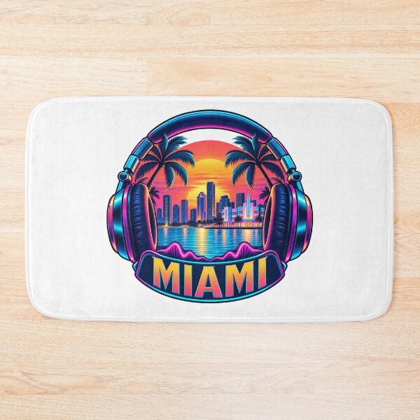 Item preview, Miami DJ Headphones and Tropical Neon Skyline designed and sold by SAS-Designer.
