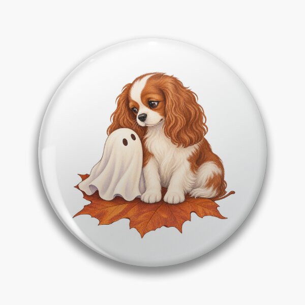 Item preview, Cavalier King Charles Spaniel with a Friendly Ghost designed and sold by SAS-Designer.