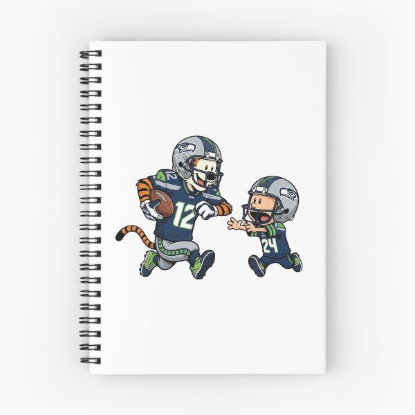 Item preview,  Calvin And Hobbes Playing Football Fan Seattle Team designed and sold by DamianRoy88.