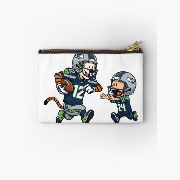 Item preview,  Calvin And Hobbes Playing Football Fan Seattle Team designed and sold by DamianRoy88.