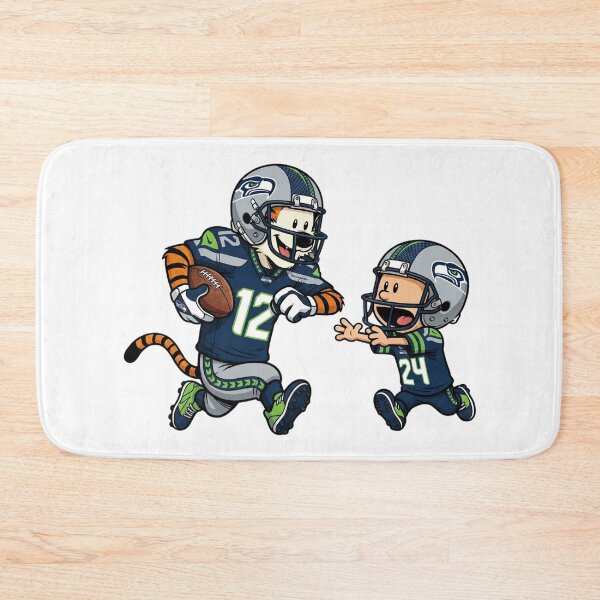 Item preview,  Calvin And Hobbes Playing Football Fan Seattle Team designed and sold by DamianRoy88.