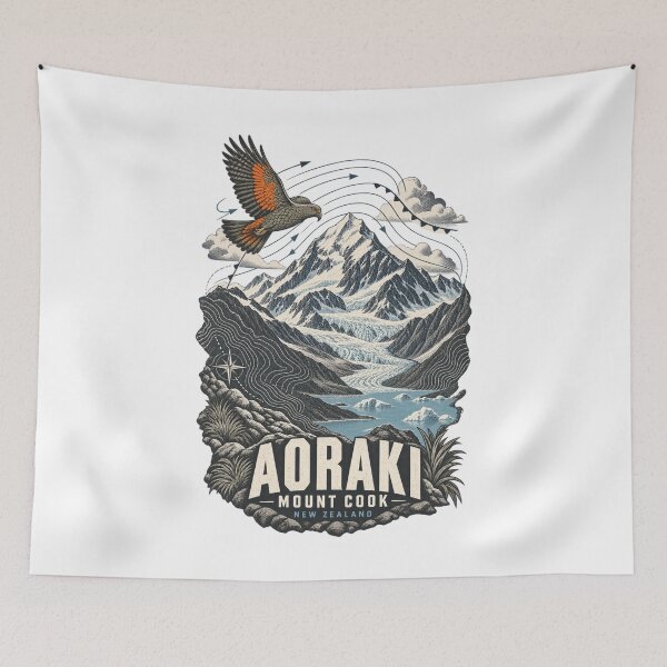 Item preview, Aoraki - Mount Cook - New Zealand designed and sold by StudioRedKoala.