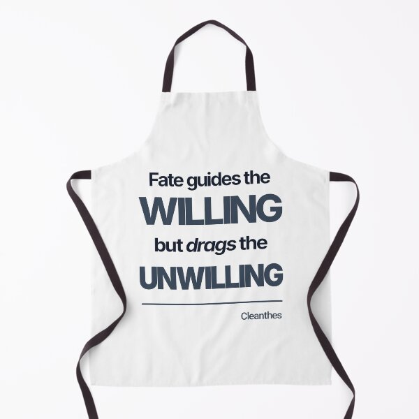Item preview, Fate Guides the Willing but Drags the Unwilling - Cleanthes - Minimalist Style Stoic Quote - Dark Version designed and sold by Stoic Core.