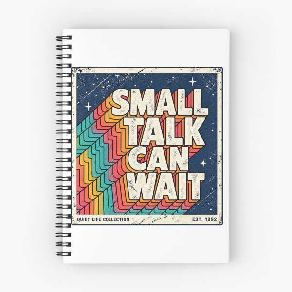 Item preview, Small Talk Can Wait – Retro Introvert designed and sold by FZ Studio .