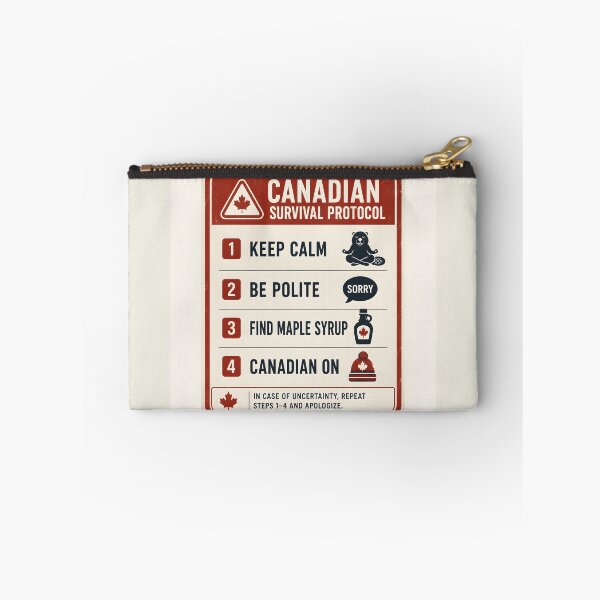 Item preview, Funny Canadian Survival Protocol Retro Sign Guide designed and sold by Sybille-Yates.