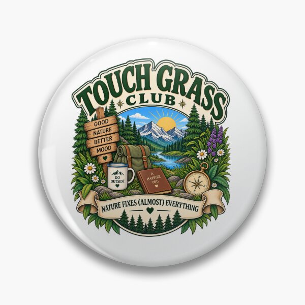 Item preview, Touch Grass Club Nature Vintage designed and sold by Wafaaelmar.