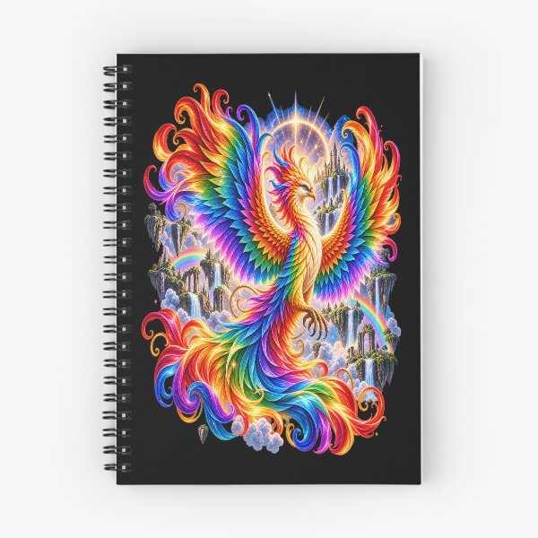 Item preview, Rainbow Phoenix – Fantasy Bird of Light and Hope designed and sold by TroviTutto.