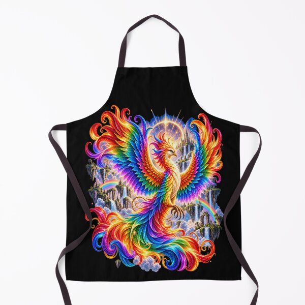 Item preview, Rainbow Phoenix – Fantasy Bird of Light and Hope designed and sold by TroviTutto.