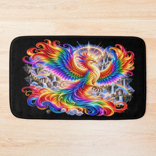 Item preview, Rainbow Phoenix – Fantasy Bird of Light and Hope designed and sold by TroviTutto.