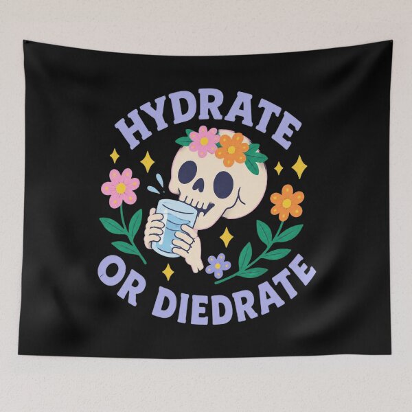 Item preview, Hydrate Or Diedrate Cute Skull For Spooky Fans designed and sold by celinamnxngol.