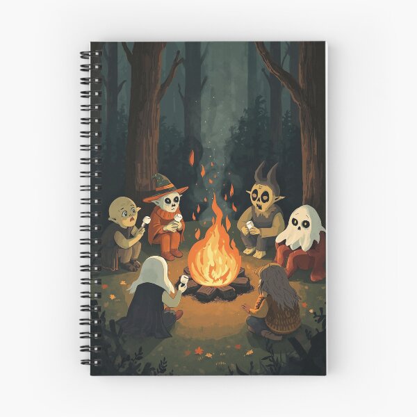 Item preview, Ghouls Around the Halloween Bonfire designed and sold by Deezyned.