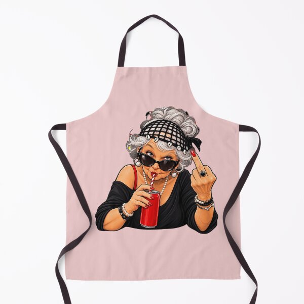 Item preview, Funny Sassy Old Lady with Middle Finger designed and sold by charmaroundyou.
