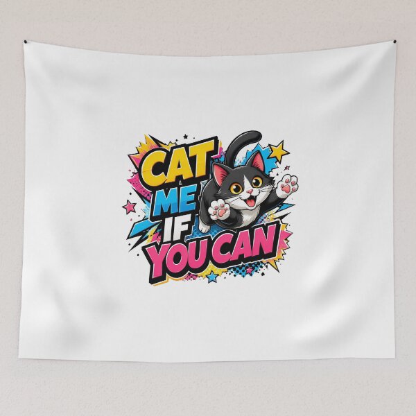 Item preview, Cat Me If You Can Funny Ginger Cat Playful Art designed and sold by SoyLamderma.