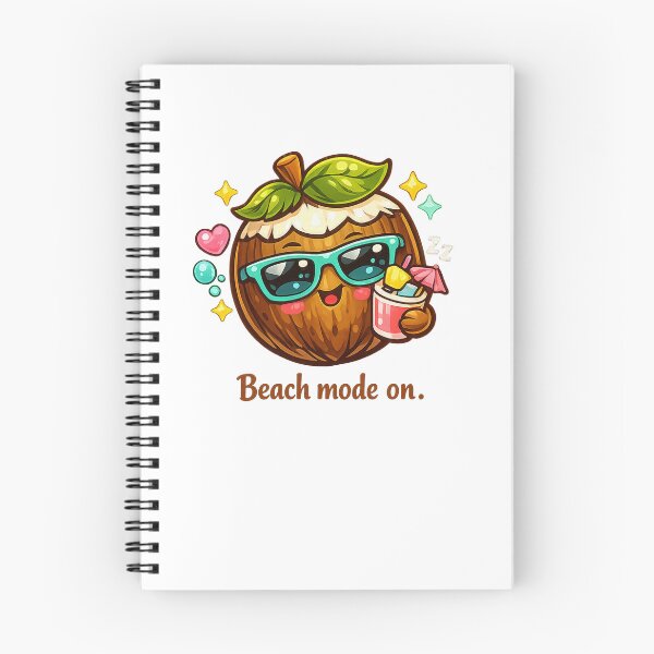 Item preview, Beach Mode On Coconut Pastel Kawaii Tropical Chill Fruit Art designed and sold by Sommium .