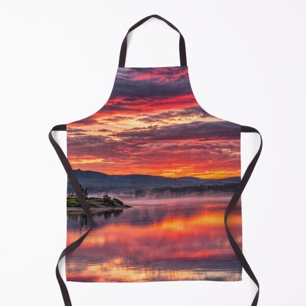 Item preview, Crimson Sunset Over Misty Lake designed and sold by Wild Bloom Paws.