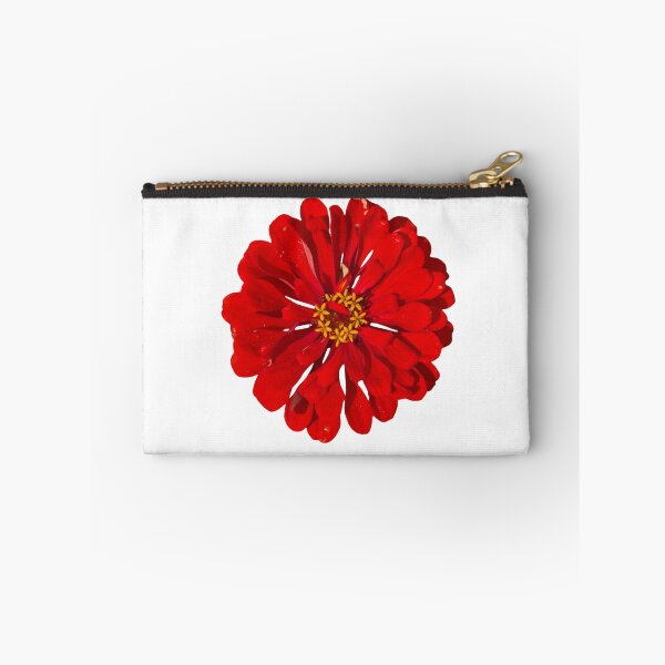 Item preview, Red Zinnia Flower Close-Up Photo designed and sold by Feral Vibes.