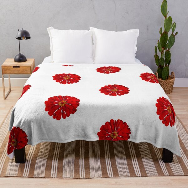 Item preview, Red Zinnia Flower Close-Up Photo designed and sold by Feral Vibes.