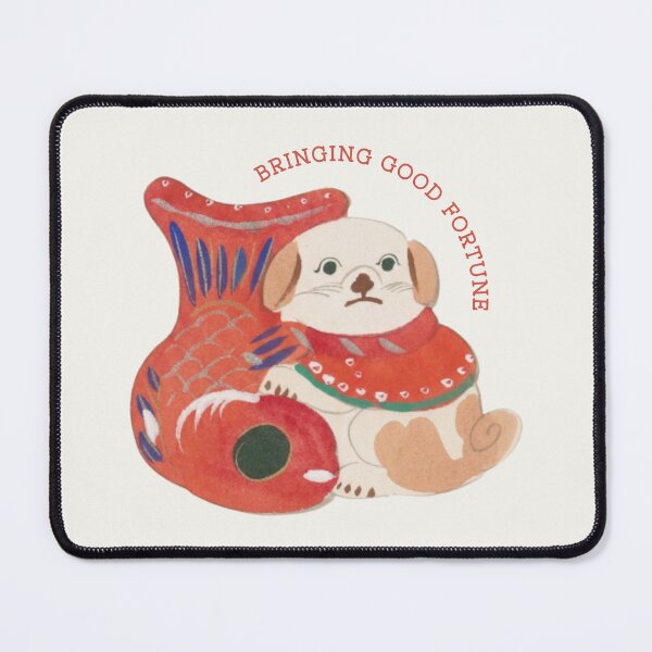 Item preview, Bringing Good Fortune - Cute Japanese Inu Hariko Lucky Dog designed and sold by NippoKappo.