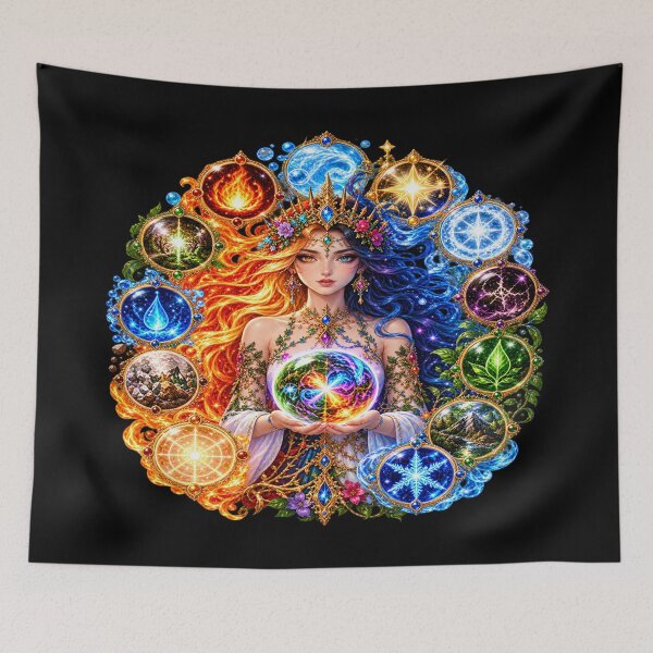 Item preview, Elemental Goddess – The Power of Four Elements designed and sold by TroviTutto.