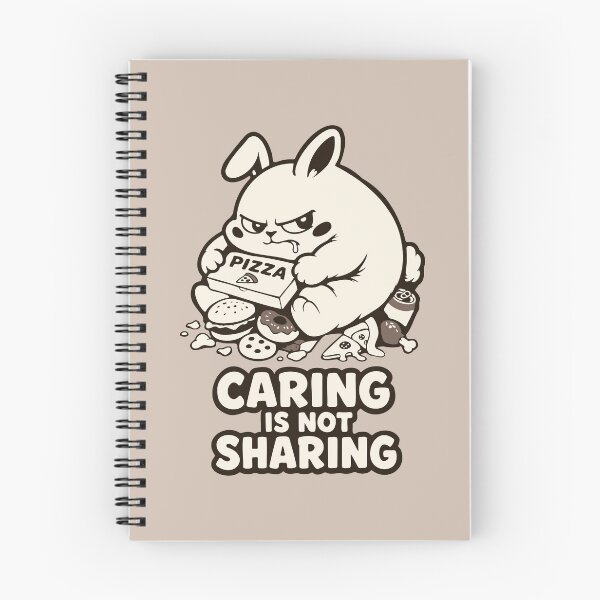 Item preview, Caring Is Not Sharing Bunny. Funny Fast Food Junkie Pizza designed and sold by MalisoStickers.