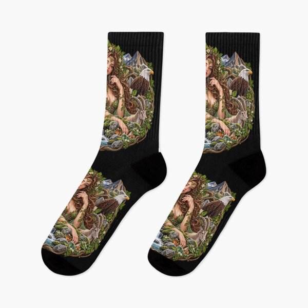 Item preview, Earth Goddess – Mountain Spirit and Wild Animals designed and sold by TroviTutto.