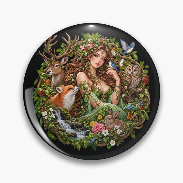 Item preview, Nature Goddess – Enchanted Forest and Wild Animals designed and sold by TroviTutto.