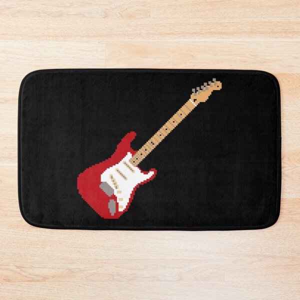 Item preview, Red Pixel Art Stratocaster Guitar - 8-Bit Retro designed and sold by OpenTabsDesigns.