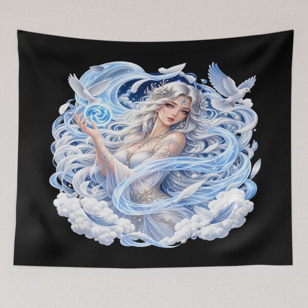 Item preview, Wind Goddess – Celestial Air and Mystical Feathers designed and sold by TroviTutto.