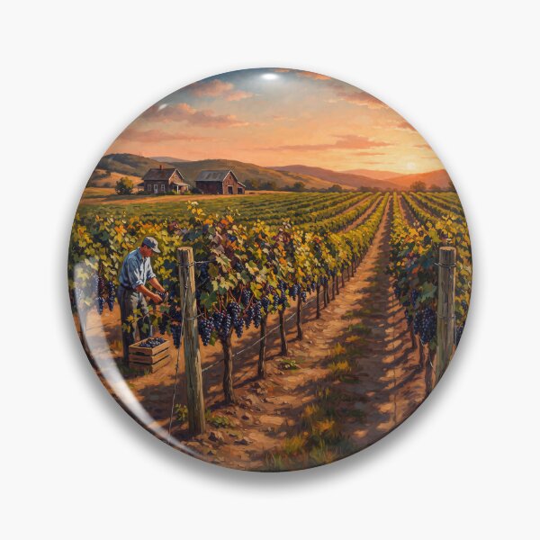 Artikelvorschau, Vineyard Harvest At Sunset entworfen und verkauft von Home Decor Art.