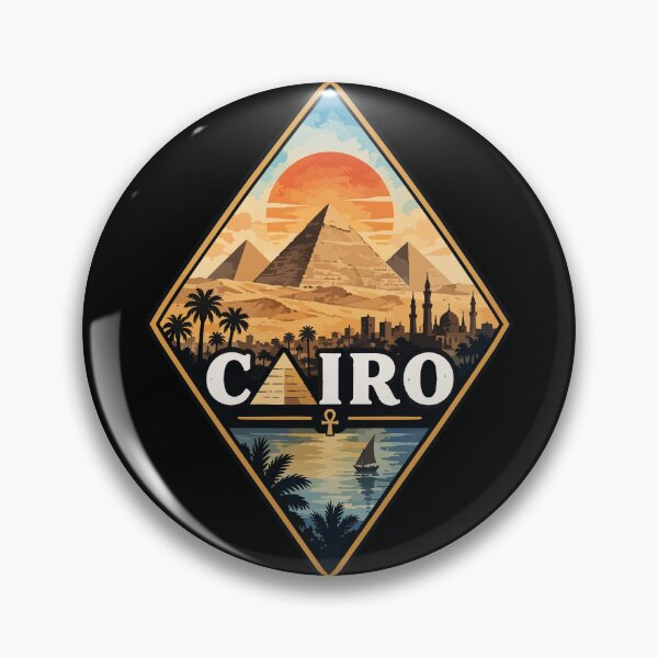Item preview, Cairo Egypt Piramids Watercolor Travel designed and sold by TomFrontierArt.