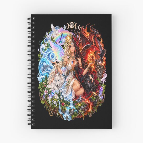 Item preview, Goddess of All Elements – Divine Balance of Light and Darkness designed and sold by TroviTutto.