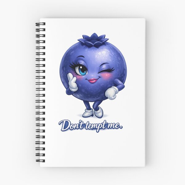 Item preview, Don’t Tempt Me Blueberry Pastel Kawaii Flirty Fruit Art designed and sold by Sommium .